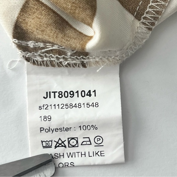 Plus size women’s dress size 2XL brown & cream checkered drop waist flowy - Picture 10 of 11